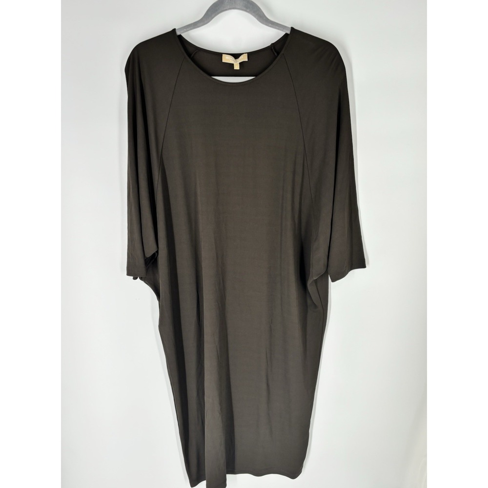 Michael Kors Collection Italy Womens Brown Dolman Sleeve Dress Sz 8 Luxe Minimal - Picture 2 of 13